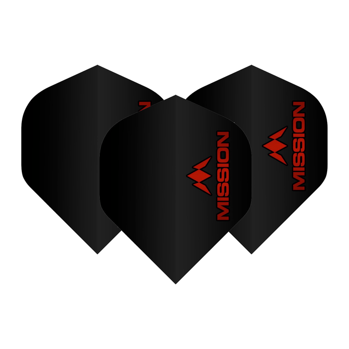 Mission Logo No. 2 Dart Flights Red Flights