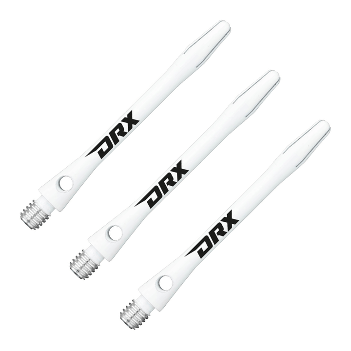 Red Dragon DRX Coated Aluminium Dart Shafts White / Medium (46mm) Shafts