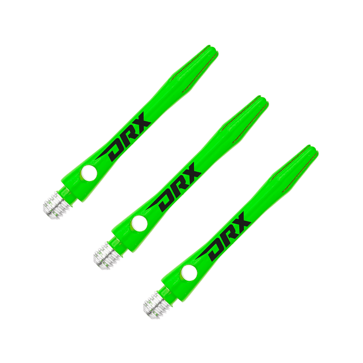 Red Dragon DRX Short (36mm) Coated Aluminium Dart Shafts Green Shafts