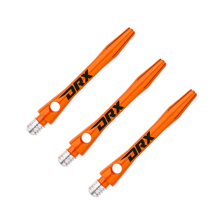 Red Dragon DRX Short (36mm) Coated Aluminium Dart Shafts Orange Shafts