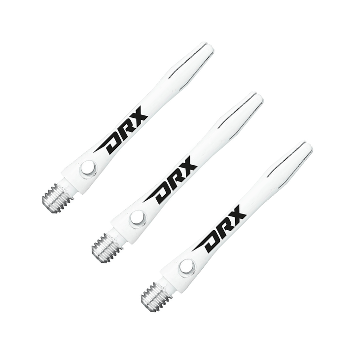 Red Dragon DRX Short (36mm) Coated Aluminium Dart Shafts White Shafts