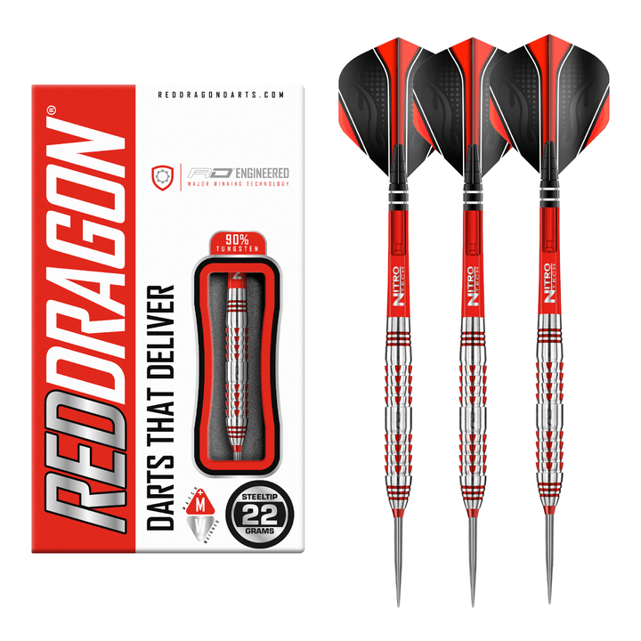 Red Dragon Firebird 1 - 90% Tungsten Steel Tip Darts 22 Grams Darts