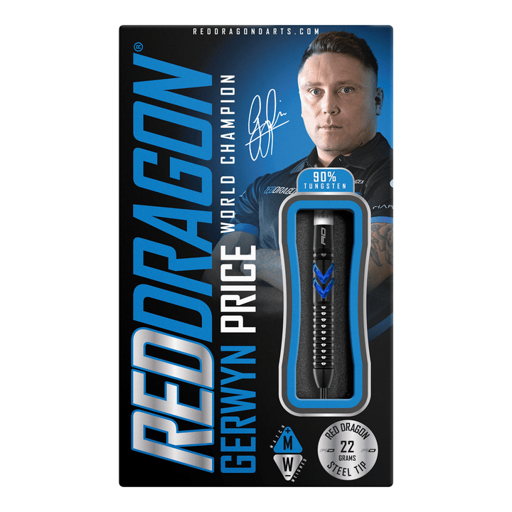 Red Dragon Gerwyn Price Blue Ice Special Edition - 90% Tungsten Steel Tip Darts Darts