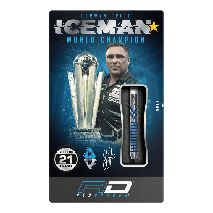 Red Dragon Gerwyn Price Iceman Contour - 90% Tungsten Steel Tip Darts Darts