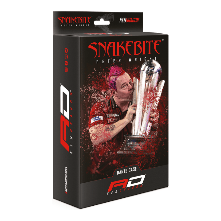 Red Dragon Peter Wright Snakebite Super Tour Darts Case Black / Green Cases