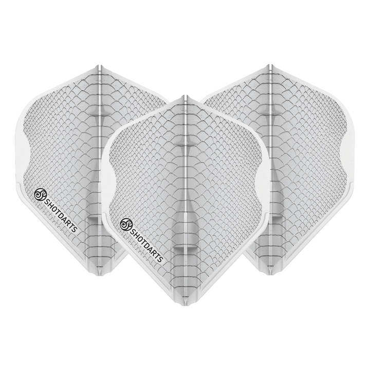 Shot Americana Gator - Moulded Dart Flights L-Style / White Flights