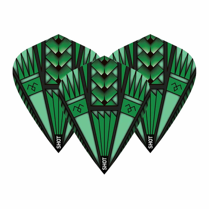 Shot Armour - Dart Flights Kite / Green Flights