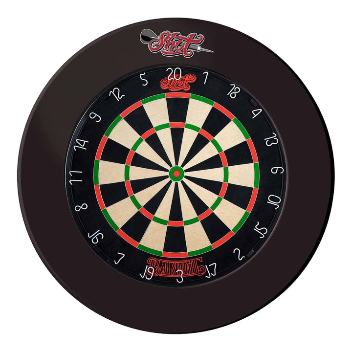 Shot Bandit Dartboard & One Piece Surround Bundle Bandit / Black Boards