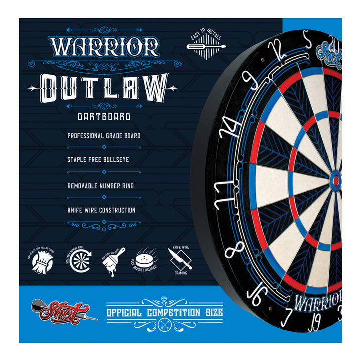 Shot Outlaw Dartboard & One Piece Surround Bundle Boards