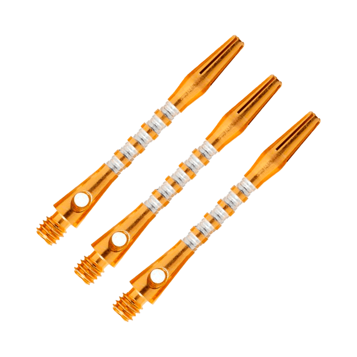 Shot Pyramid Anodised Aluminium Dart Shafts Inbetween (46mm) / Gold Shafts