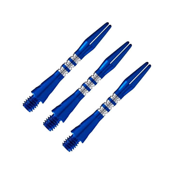 Shot Pyramid Short (39mm) Anodised Aluminium Dart Shafts Blue Shafts