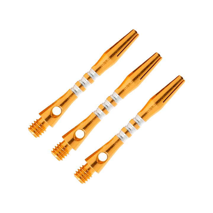 Shot Pyramid Short (39mm) Anodised Aluminium Dart Shafts Gold Shafts