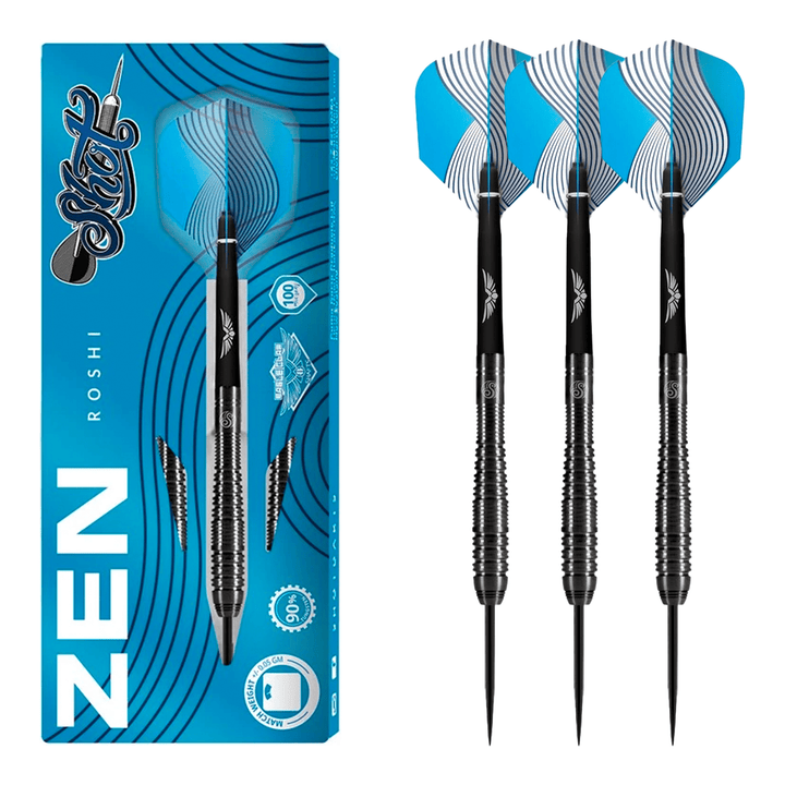 Shot Zen Roshi Steel Tip Darts - 90% Tungsten - 23 Grams Darts