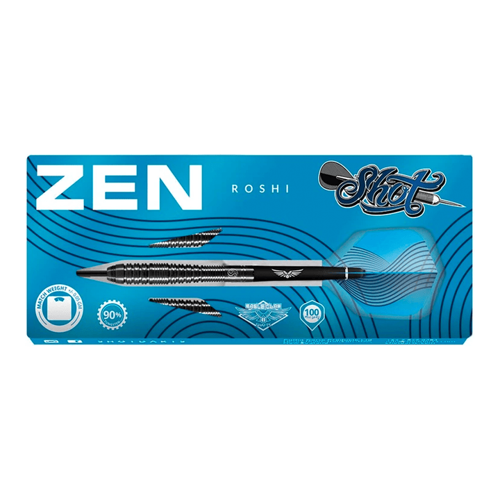 Shot Zen Roshi Steel Tip Darts - 90% Tungsten - 23 Grams Darts