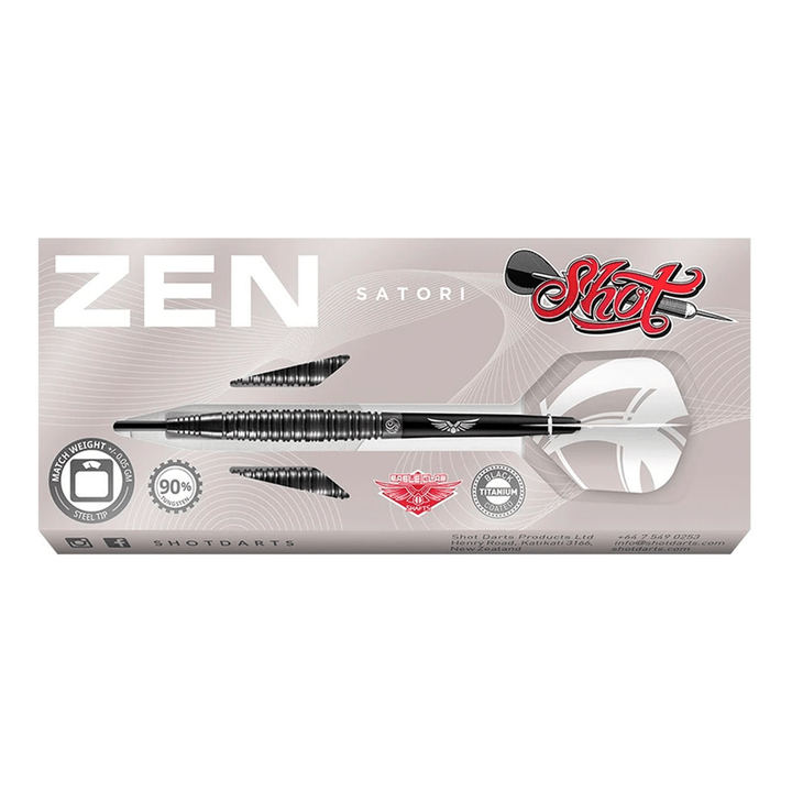 Shot Zen Satori Steel Tip Darts - 90% Tungsten - 23 Grams Darts