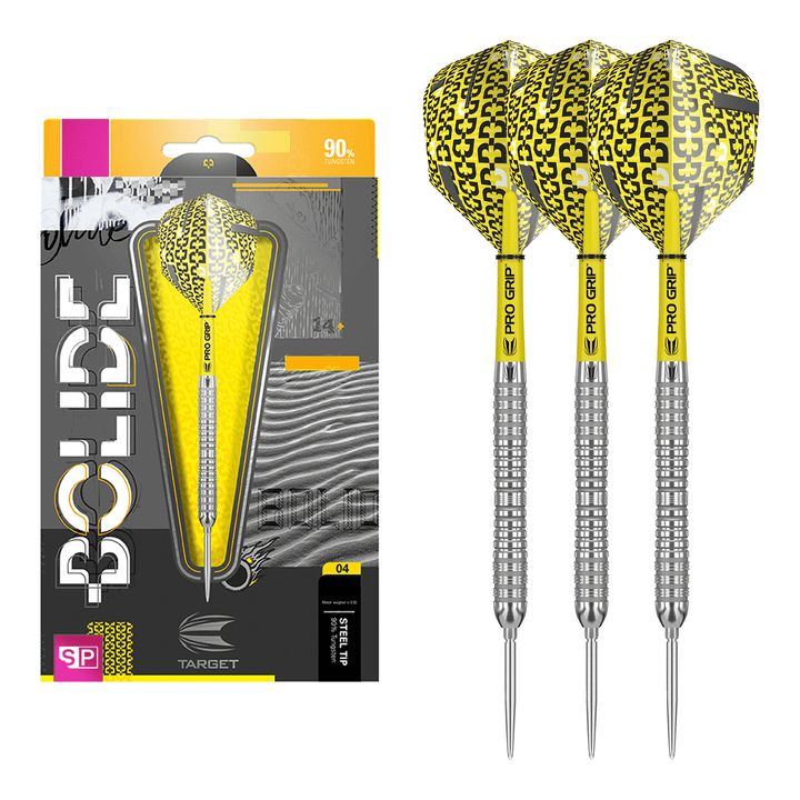 Target Bolide Swiss 04 Swiss Point Steel Tip Darts - 90% Tungsten - 21 Grams Darts