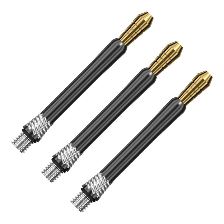 Target Heli Ti - Titanium Dart Shafts Medium (46.7mm) / Gold & Black Shafts