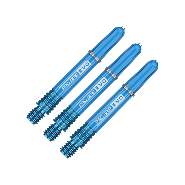 Target Pro Grip Evo - Aluminium / Nylon Dart Shafts Blue / Short (37.7mm) Shafts