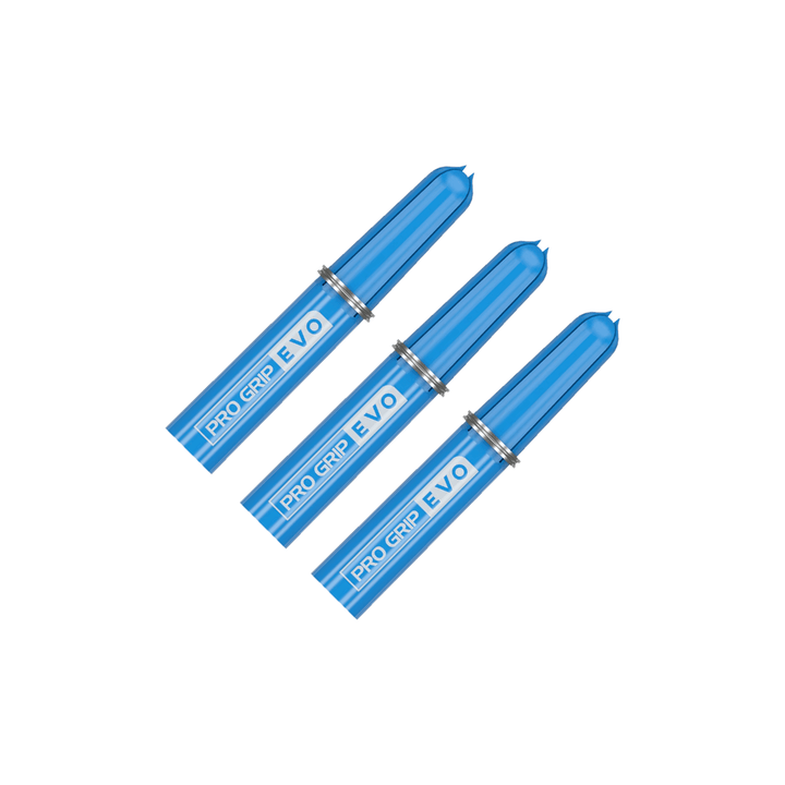 Target Pro Grip Evo - Aluminium / Nylon Dart Shafts Blue / Spare Tops Shafts