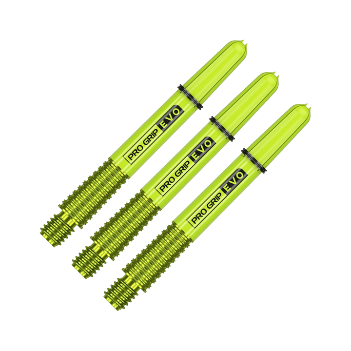 Target Pro Grip Evo - Aluminium / Nylon Dart Shafts Green / Intermediate (42.7mm) Shafts