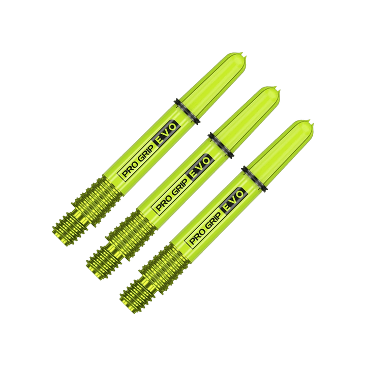 Target Pro Grip Evo - Aluminium / Nylon Dart Shafts Green / Short (37.7mm) Shafts