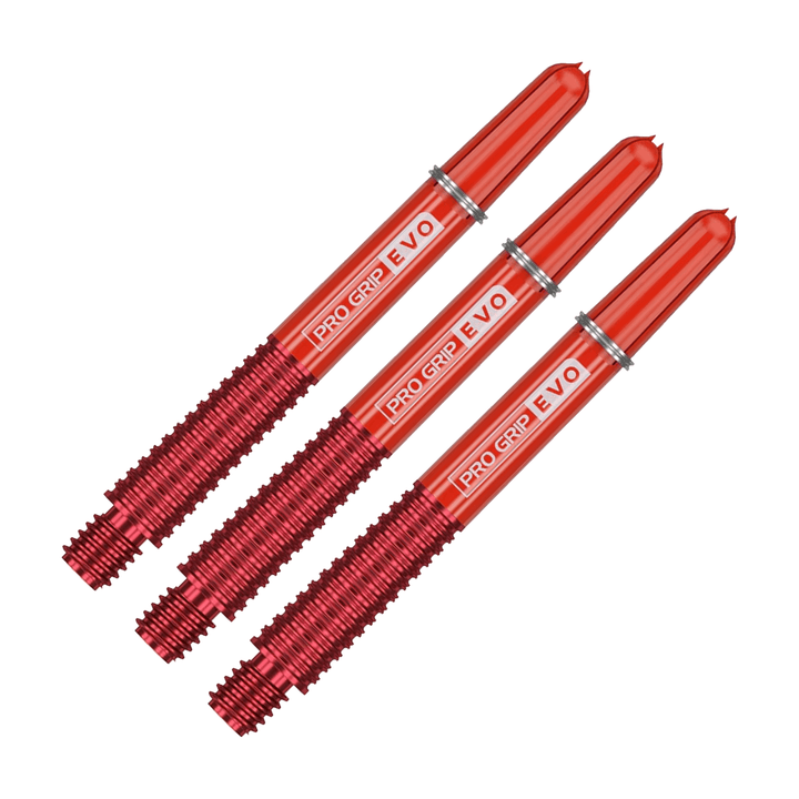 Target Pro Grip Evo - Aluminium / Nylon Dart Shafts Red / Medium (47.7mm) Shafts