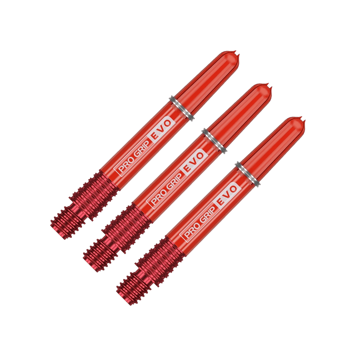 Target Pro Grip Evo - Aluminium / Nylon Dart Shafts Red / Short (37.7mm) Shafts