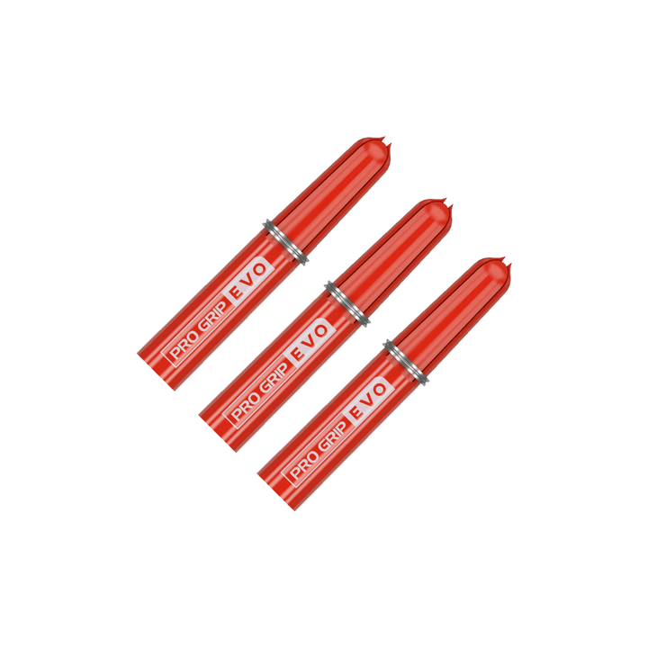 Target Pro Grip Evo - Aluminium / Nylon Dart Shafts Red / Spare Tops Shafts