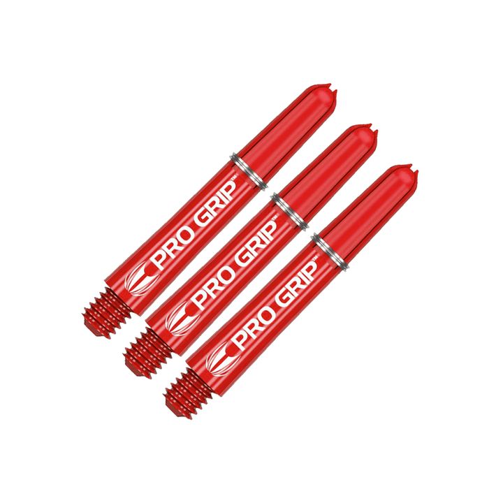 Target Pro Grip Short (34mm) Nylon Dart Shafts Red Shafts