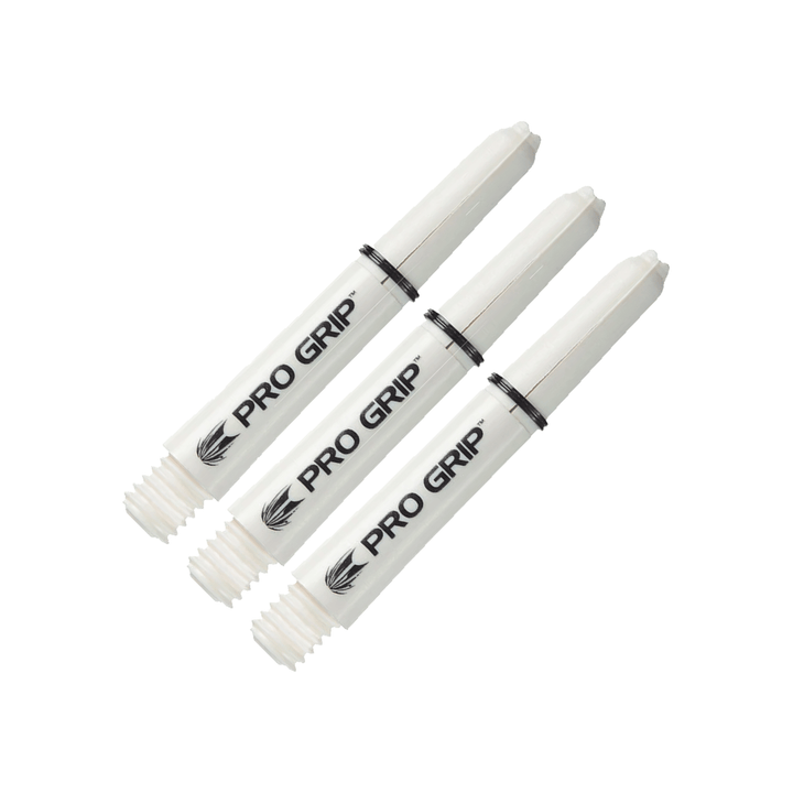 Target Pro Grip Short (34mm) Nylon Dart Shafts White Shafts