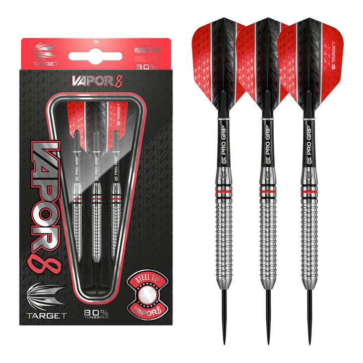 Target Vapor8 08 Steel Tip Darts - 80% Tungsten - 25 Grams Darts