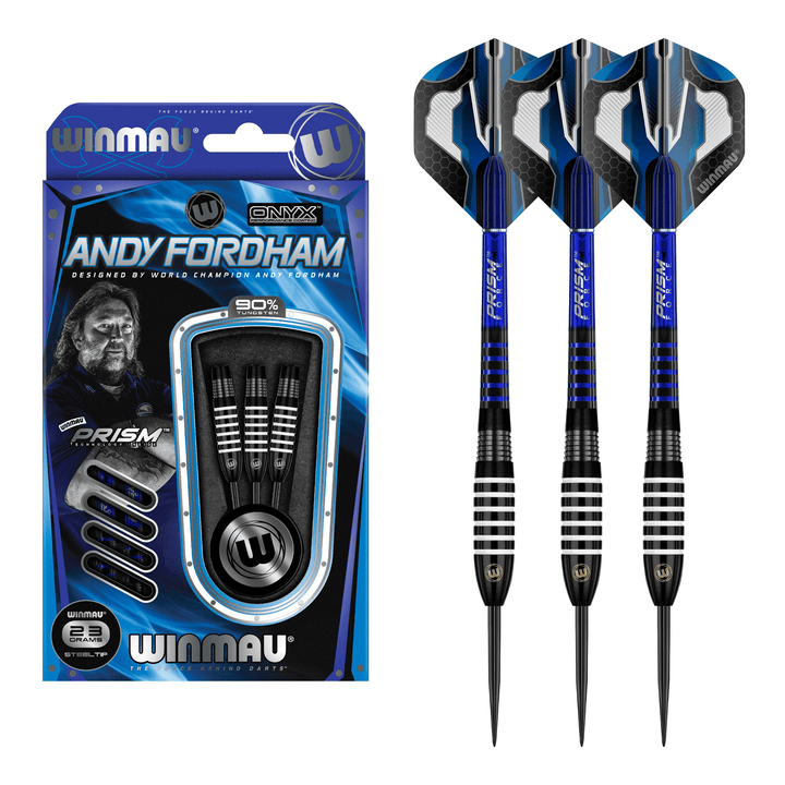 Winmau Andy Fordham - 90% Tungsten Steel Tip Darts 23 Grams Darts