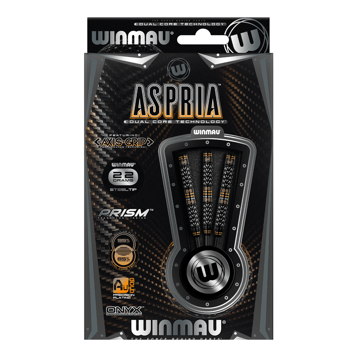 Winmau Aspria Dual Core Parallel Barrel - 95% / 85% Tungsten Steel Tip Darts Darts