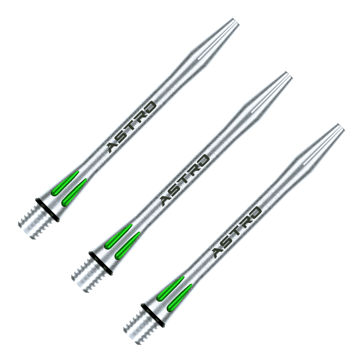 Winmau Astro - Aluminium Dart Shafts Medium (46mm) / Green Shafts