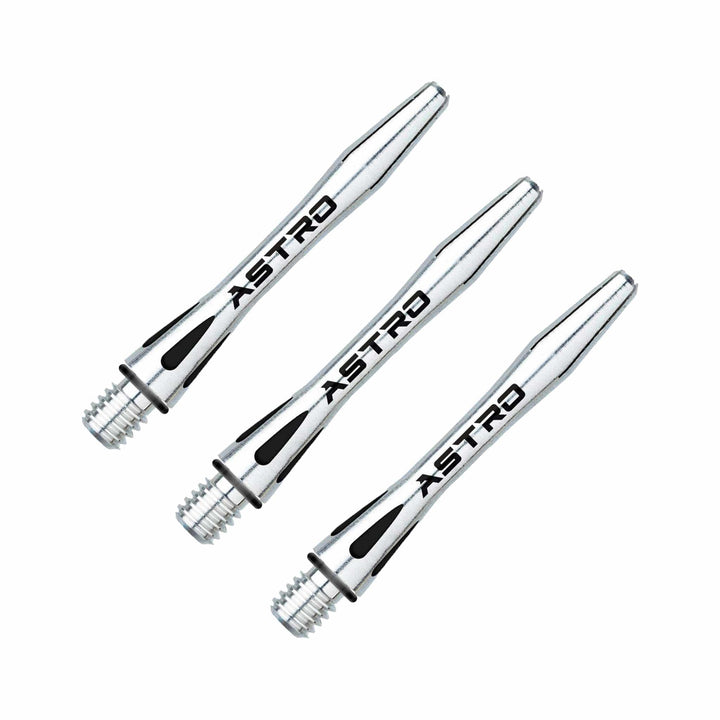 Winmau Astro - Aluminium Dart Shafts Short (35mm) / Silver Shafts