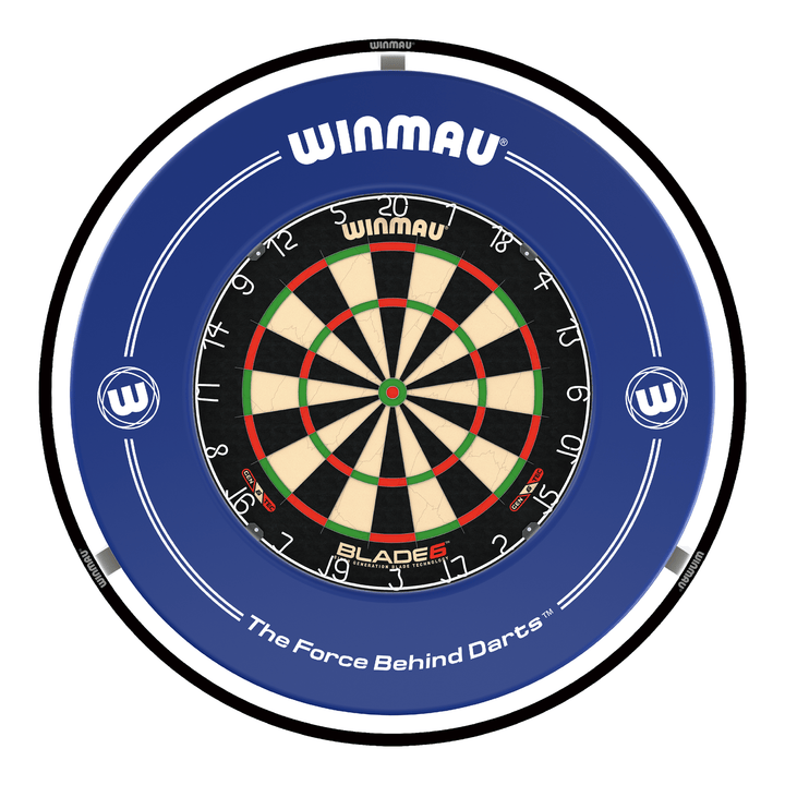 Winmau Blade 6 Dartboard, Surround & Light Bundle Blade 6 / Blue / Winmau Plasma Light Boards