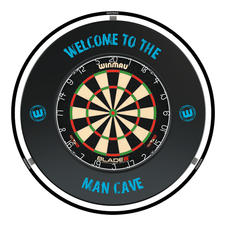 Winmau Blade 6 Dartboard, Surround & Light Bundle Blade 6 / Man Cave / Winmau Plasma Light Boards