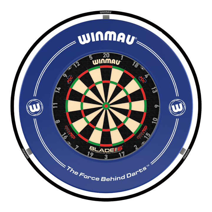 Winmau Blade 6 Dartboard, Surround & Light Bundle Boards