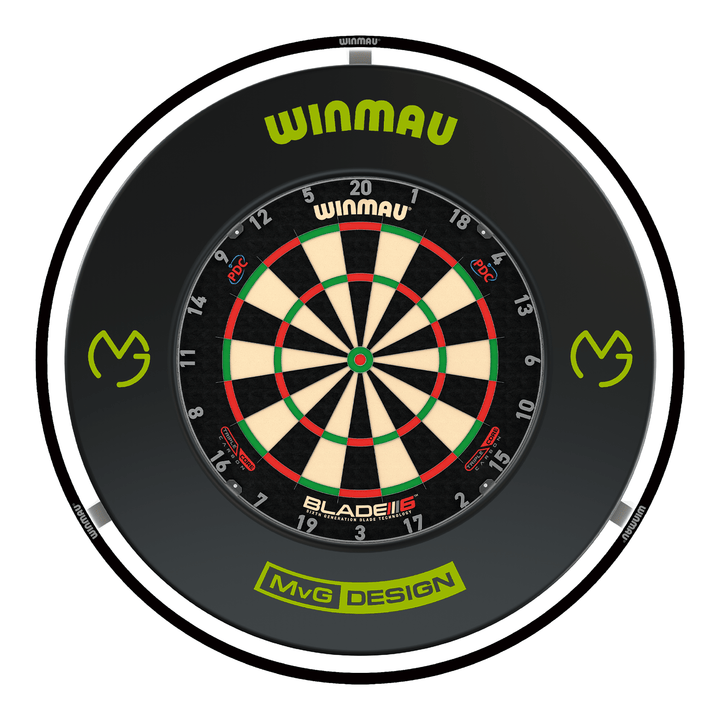 Winmau Blade 6 Dartboard, Surround & Light Bundle Boards