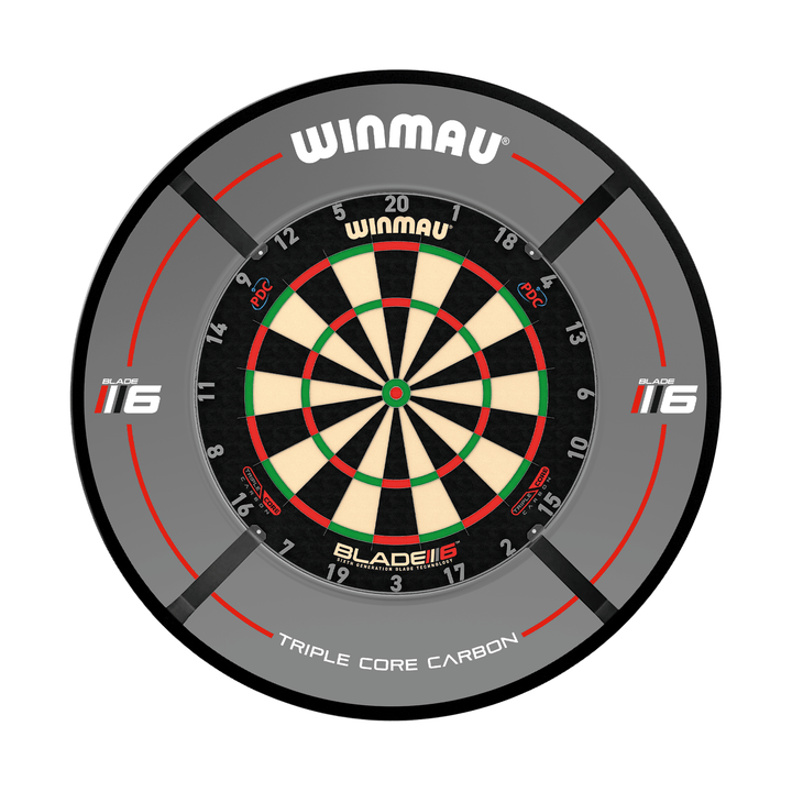 Winmau Blade 6 Dartboard, Surround & Light Bundle Boards