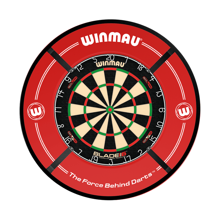 Winmau Blade 6 Dartboard, Surround & Light Bundle Boards