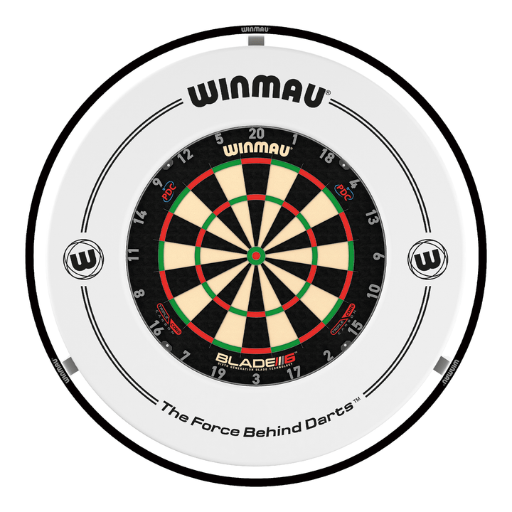 Winmau Blade 6 Dartboard, Surround & Light Bundle Boards