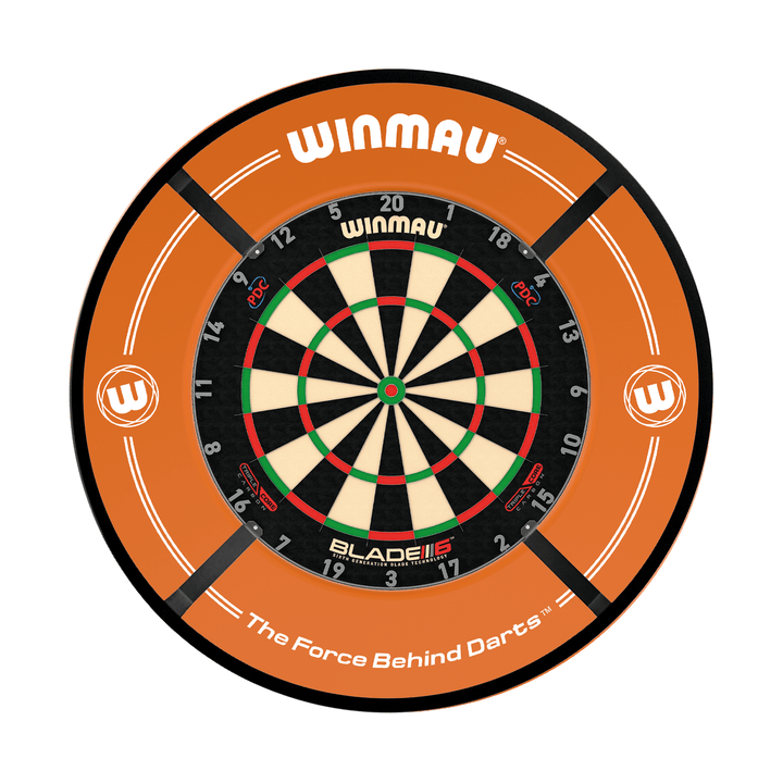 Winmau Blade 6 Dartboard, Surround & Light Bundle Boards