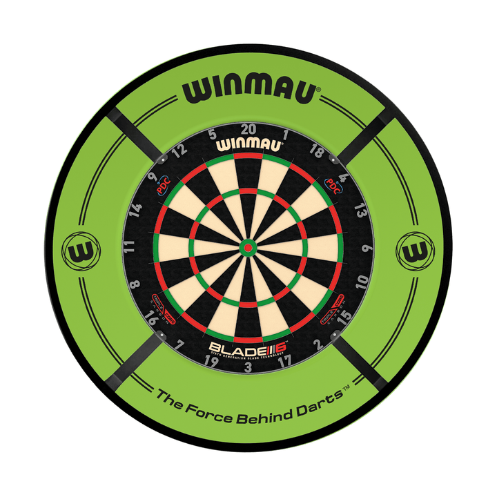 Winmau Blade 6 Dartboard, Surround & Light Bundle Boards