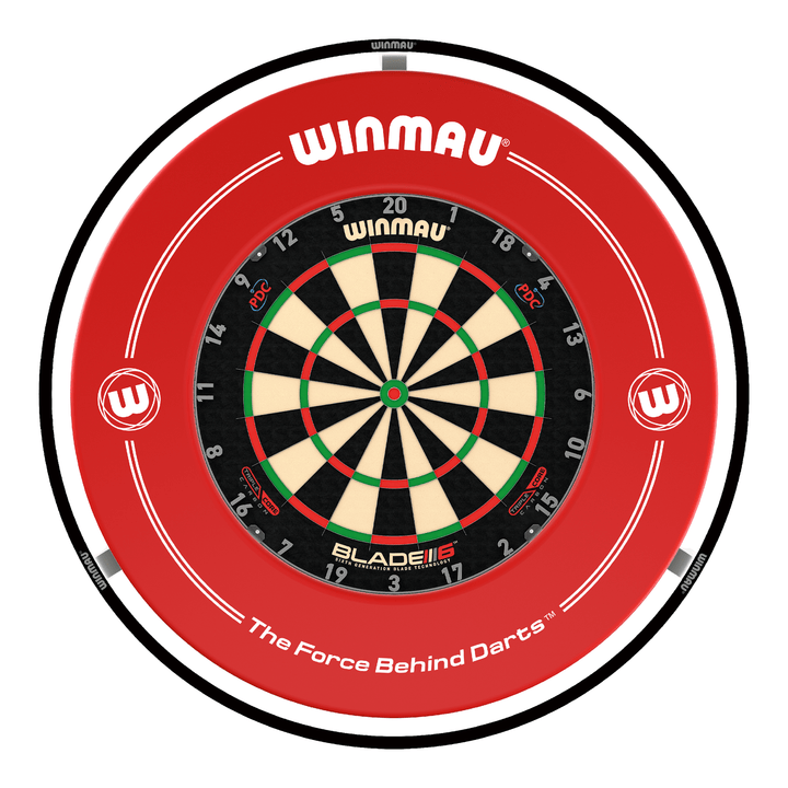 Winmau Blade 6 Dartboard, Surround & Light Bundle Boards