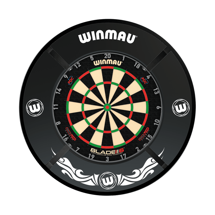 Winmau Blade 6 Dartboard, Surround & Light Bundle Boards