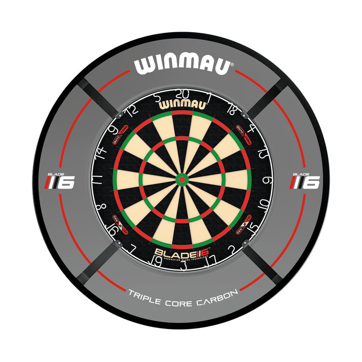 Winmau Blade 6 Dartboard, Surround & Light Bundle Boards