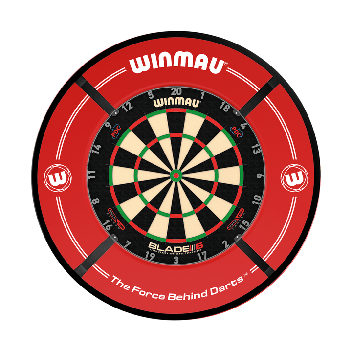 Winmau Blade 6 Dartboard, Surround & Light Bundle Boards