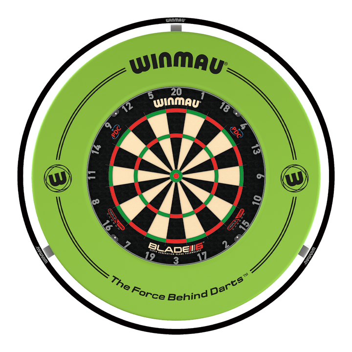 Winmau Blade 6 Dartboard, Surround & Light Bundle Boards