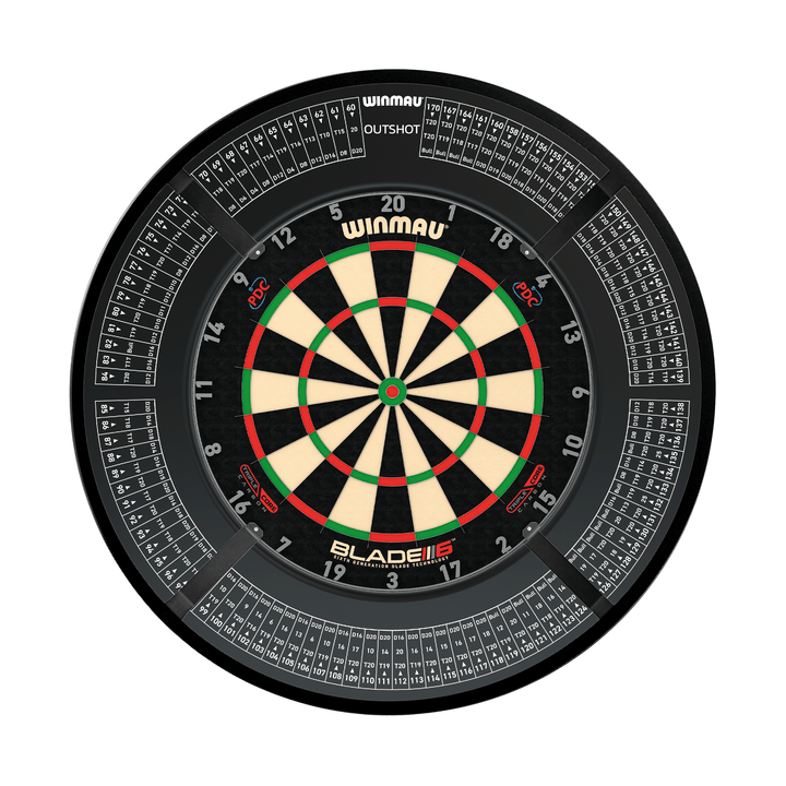 Winmau Blade 6 Dartboard, Surround & Light Bundle Boards